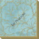 Aqua Gilded Majolica Caspari Napkins Image 2 of 2